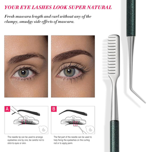 Outil de séparation antidérapant en acier inoxydable pour cils, avec peigne, service OEM pour outils de lifting des cils et soins personnels - Product Image 2