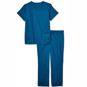 Low MOQ Customized Color & Design Hospital Scrub Suit for Men's <b>Top</b> Selling New Model Men Scrubs in Solid Color Scrub Uniforms - Product Image 1