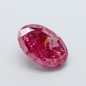 Diamant rose vif fantaisie de 3,05 ct VS2, cultivé en laboratoire, de forme ovale - Product Image 1
