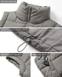 Gilet pliable en poly-remplissage recyclé léger personnalisable pour femmes vêtements d'extérieur rembourrés imperméables - Product Image 3