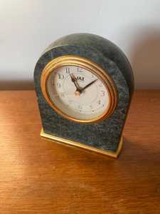 The CRAFT EXIM Luxury Natural Marble Quartz <b>Art</b> <b>Deco</b> Desk <b>Clock</b> Premium Handcrafted Decor for Home Office - Product Image 4