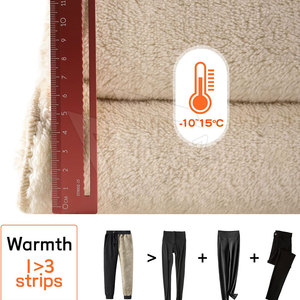 Pantalon de jogging et pantalon de survêtement unisexe en molleton de coton extensible quatre directions, taille haute, réversible, style streetwear décontracté - Mode hiver - Product Image 6