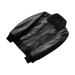 Chaqueta de Cuero para Hombre, de Alta Calidad, Nueva Moda, Estilo con Cremallera, Chaqueta de Cuero Genuino - Product Image 6