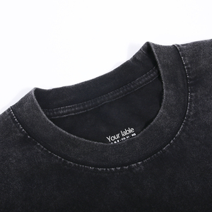 Caja de ropa personalizada para hombre, camiseta vintage, Camiseta de algodón orgánico, camiseta de gran tamaño con lavado ácido, camisetas en blanco de alta calidad para hombre - Product Image 4