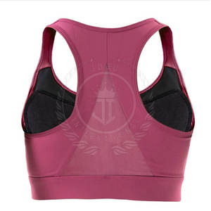 Soutien-gorge de sport respirant à maintien élevé pour femme, avec logo frontal, en Spandex/Polyester, haute qualité, pour usage extérieur – En stock - Product Image 5