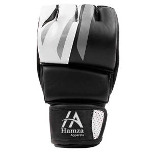 Gants d'entraînement MMA en cuir de vachette noir de qualité supérieure Conception de doigt ouvert élégant Durable Léger Poignée améliorée 0.8mm d'épaisseur - Product Image 5