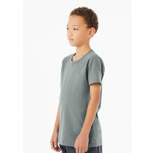 Camiseta de manga corta personalizada para niños, Camiseta 100% de algodón con cuello redondo y estampado gráfico liso teñido para niños pequeños - Product Image 2