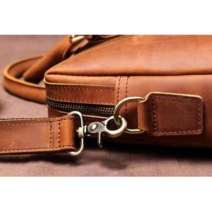 Custom Design OEM Accepted High Quality Premium Buffalo Crazy Horse Leather Laptop <b>Messenger</b> <b>Bag</b> <b>for</b> <b>Men</b> - Product Image 4