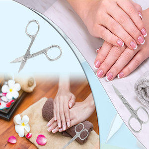 Tijeras para cutículas de uñas, cuentas de espejo de 9cm, Tijeras para uñas de acero inoxidable satinado, tijeras de precisión para uñas, fabricante de Pakistán - Product Image 5