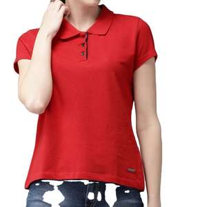 เสื้อยืดโปโลลำลองสำหรับผู้หญิงทันสมัยระบายอากาศได้ใส่สบายสไตล์สมบูรณ์แบบ - Product Image 3
