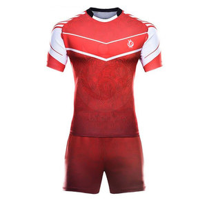 Uniforme de rugby personalizado para adultos Pantalones cortos de Jersey de sublimación de manga corta duraderos con nombre de equipo personalizado Conjuntos de último diseño - Product Image 2