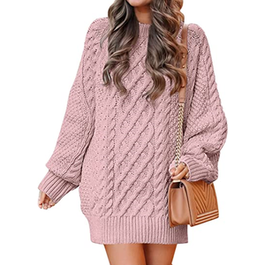 Cárdigan de suéter de Cachemira de lana gruesa de siete agujas para <span class=keywords><strong>mujer</strong></span> de estilo perezoso suelto desabotonado de longitud media personalizado. - Product Image 6