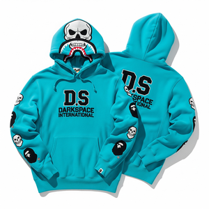 Sweat à capuche unisexe 100 % coton molletonné avec poches kangourou, logo personnalisé, motif uni, respirant, haute qualité, teinture unie - Product Image 4