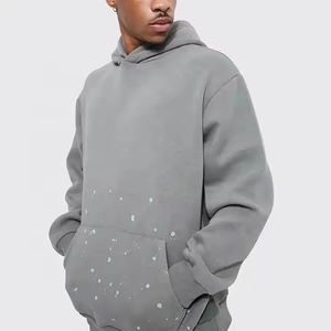 NUEVA TENDENCIA Chándales de algodón de poliéster gris desgastados con salpicaduras de pintura nuevos personalizados para productos de hombre verificados - Product Image 5
