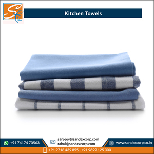 Grande demande de serviettes de cuisine en coton de qualité supérieure, design moderne à carreaux, super absorbantes, en gros, en provenance d'Inde - Product Image 2