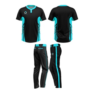 Maillot de baseball à manches courtes imprimé personnalisé pour hommes, uniforme respirant à deux boutons avec numéro de logo, en vente pour le softball - Product Image 6