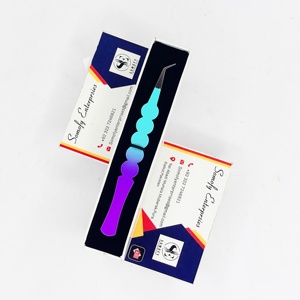Pinzas para Pestañas Somofy Enterprises de 45 Grados, Acero Inoxidable, Antiestáticas, Antimagnéticas, Punta Dentada Lisa, Dos Tonos - Product Image 2
