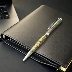 Amber Collection Luxury Handmade 0.7mm Wood Ballpoint Pen Stabilized Metal for Business or Wedding As a <b>Gift</b> - Product Image 2