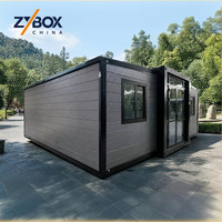 ZYBOX Prêt à expédier – Conteneur de luxe extensible, maison préfabriquée pliable, mini-maison modulaire pour bureau moderne, logement ou habitation