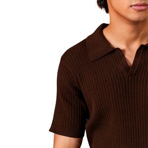 Camiseta de algodón 100% con cuello en V de calidad Premium para hombre, ropa informal suave y transpirable, cómoda, ligera, a la moda, 180 gramos, sólida - Product Image 2