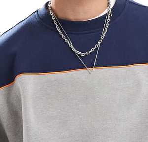 เสื้อสเวตเชิ้ตผู้ชายผ้าฟลีซโพลีเอสเตอร์/คอตตอนแบบขายส่ง ทรงพอดีตัว สีทูโทนทันสมัย พิมพ์ลายพัฟฟ์ตามสั่ง เสื้อผ้าพื้นฐานสำหรับฤดูหนาว - Product Image 6