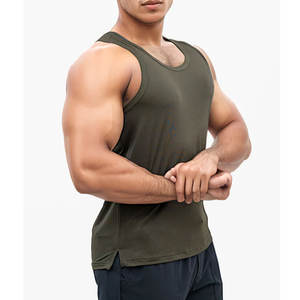 Débardeur de sport sans manches en coton pour hommes, avec logo personnalisé, taille XL, essentiel pour l'été, le sport et le voyage - Product Image 3