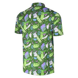 OEM diseño personalizado de los hombres de punto de poliéster de golf para Polos directo de fábrica con logotipo personalizado patrón de impresión - Product Image 2