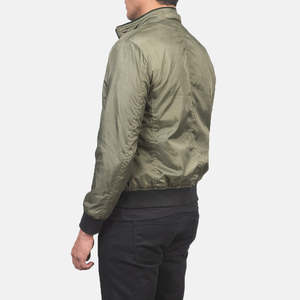 Ramon Sportliche Echte Lederjacke in Grün, Wasserdicht, mit Reißverschluss und Stehkragen, Wendbar, XS-XL für Herbst und Frühling - Product Image 5