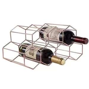 Hexagon Shape <b>Metal</b> Wine Bottle <b>Rack</b> for Bar Hotel Restaurant Accessories Multiple Champagne Wine Bottle Holder Wine <b>Rack</b> - Product Image 2