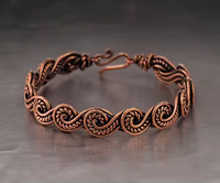 Pulsera Artesanal de Cobre de Alta Calidad, Estilo Moderno, Hecha a Mano, Trenzada, para Sanación y Terapia
