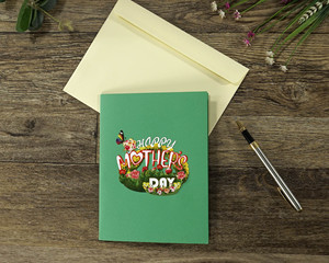 การ์ดอวยพรป๊อปอัพ3D ของขวัญวันแม่พร้อมดอกไม้และสุขสันต์วันแม่ - Product Image 6