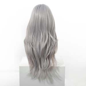 Caroline-DWY 26-Inch MiraScalp Long-Length Silver <b>Grey</b> <b>Wig</b> with Long Curly Style High Temperature Fiber High Quality for Women - Product Image 6