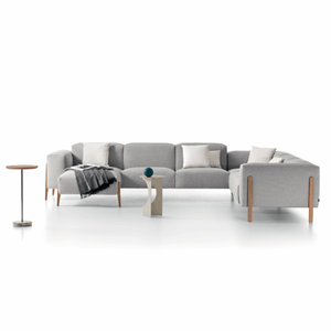 โซฟาผ้าดีไซน์มินิมอลแบบออลอินวันพร้อมเก้าอี้ยาว - Product Image 1