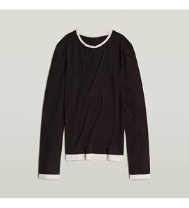Camiseta de Manga Larga de Doble Capa, Estilo Urbano, 100% Algodón, Corte Cuadrado y Holgado para Mujer - Product Image 6