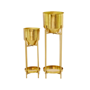 Pots de fleurs d'intérieur OEM personnalisés et fournisseur de pots de fleurs et de jardinières d'Inde dernier modèle personnalisé en plaqué or - Product Image 3