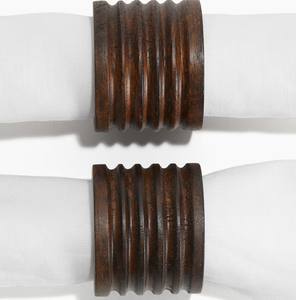 Anneaux de serviette en bois faits à la main de haute qualité pour mariages anniversaires et autres occasions caractéristiques stockées - Product Image 3