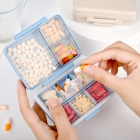 NBBLUESKY 7 jours 9 compartiments Petit organisateur de pilules en plastique PP Portable Travel Pill Storage Cases for Vitamins
