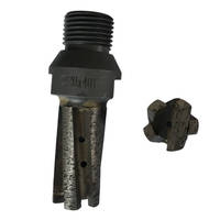 Broca de diamante CNC de 1/2 pulgada con rosca de gas D20 x T40mm y segmento inferior para granito, cuarzo y piedra artificial