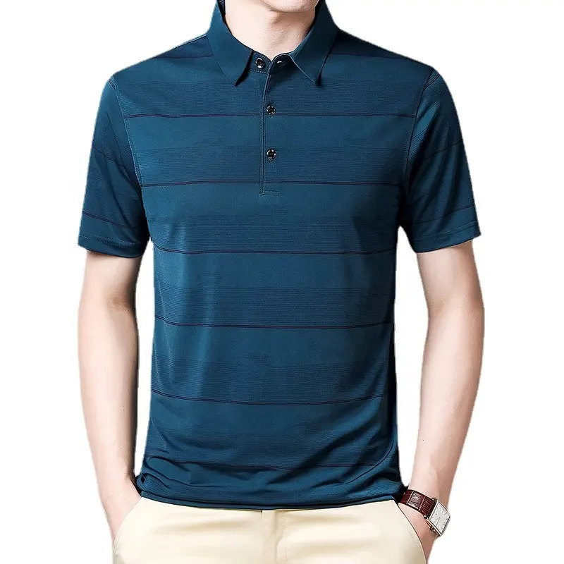 2023 Fashion Men's Top Short-sleeved Polo Shirt Business Casual Slim Design Daily Outside Golf Clothes Shirts
