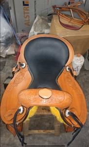 Compra sillín Western Pleasure Trail Riding de calidad superior con sillín de cuero hecho a mano de grado superior para equitación y carreras - Product Image 5