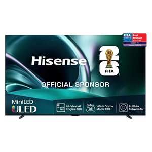 Televisor Hisense MiniLED ULED de 100 Pulgadas, 4K UHD HDTV, 165Hz, Smart TV para Juegos, Color Negro - Product Image 1