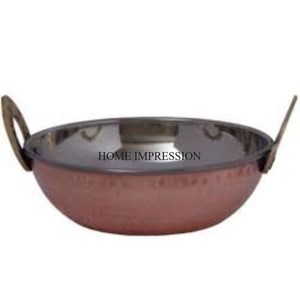 Approvisionnement direct d'usine couleur argent finition brillant poli forme ronde Heavy Duty Metal Kadhai Supply du fabricant indien - Product Image 5