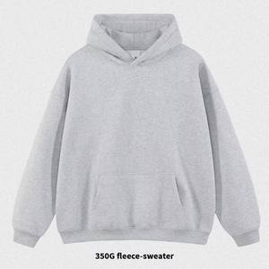 Sudadera con Capucha de Felpa 100% Algodón para Hombre, Estilo Urbano, Gruesa, Texturizada, con Estampado Digital, Teñido Liso, Ecológica y Antipilling - Product Image 3