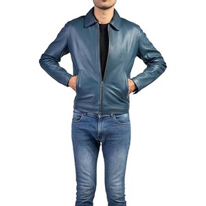 Vestes en toile et cuir pour hommes, taille adulte, tendance, décontractées, moto, biker, logo personnalisé OEM, taille respirante, écologique, mode d'hiver - Product Image 4