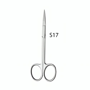 Juego de tijeras microquirúrgicas de acero inoxidable curvadas rectas para uso manual oftálmico otorrinolaringológico para profesionales médicos - Product Image 5