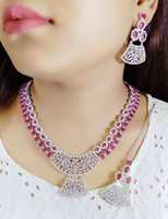 Parure de bijoux indiens plaqués or de qualité supérieure, résistante au ternissement, collier et boucles d'oreilles pour mariage, fiançailles et soirée