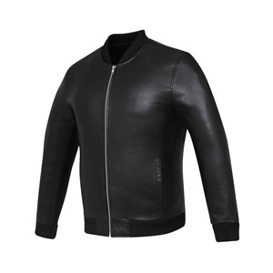 Chaqueta de vuelo de cuero genuino de satén de alta calidad personalizada estilo motorista con capucha y soporte recubierto bombardero de invierno informal clásico tamaño 4XL - Product Image 4
