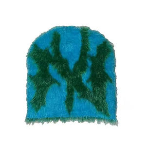 Bonnet tricoté en laine d'hiver avec logo brodé personnalisé Bonnet unisexe 100% laine Impression numérique Design d'image élégant Voyage - Product Image 5