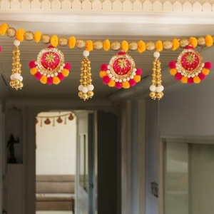 Porte suspendue à la main décor à la maison indien Toran indien faveurs de mariage Floral suspendu thé fête décor Diwali cadeau - Product Image 1