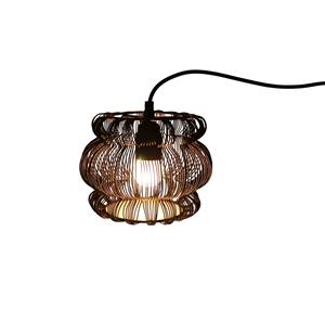 Suspension en fer noir, cage torsadée, éclairage de plafond moyen, hauteur réglable, intensité variable, douille E27, pour la maison, le bureau, le salon - Product Image 1